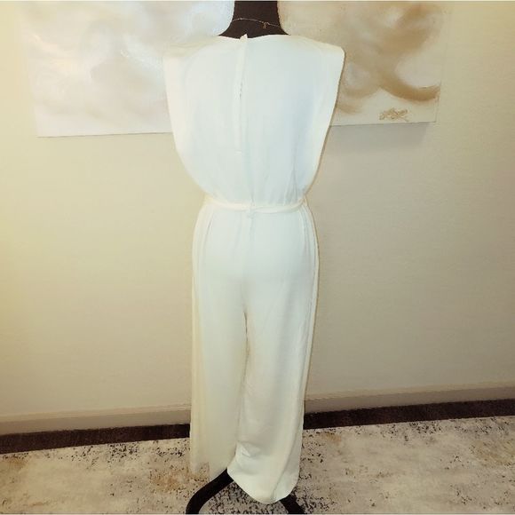 Max Studio French Terry Waist-Tie Jumpsuit - Picture 9 of 16